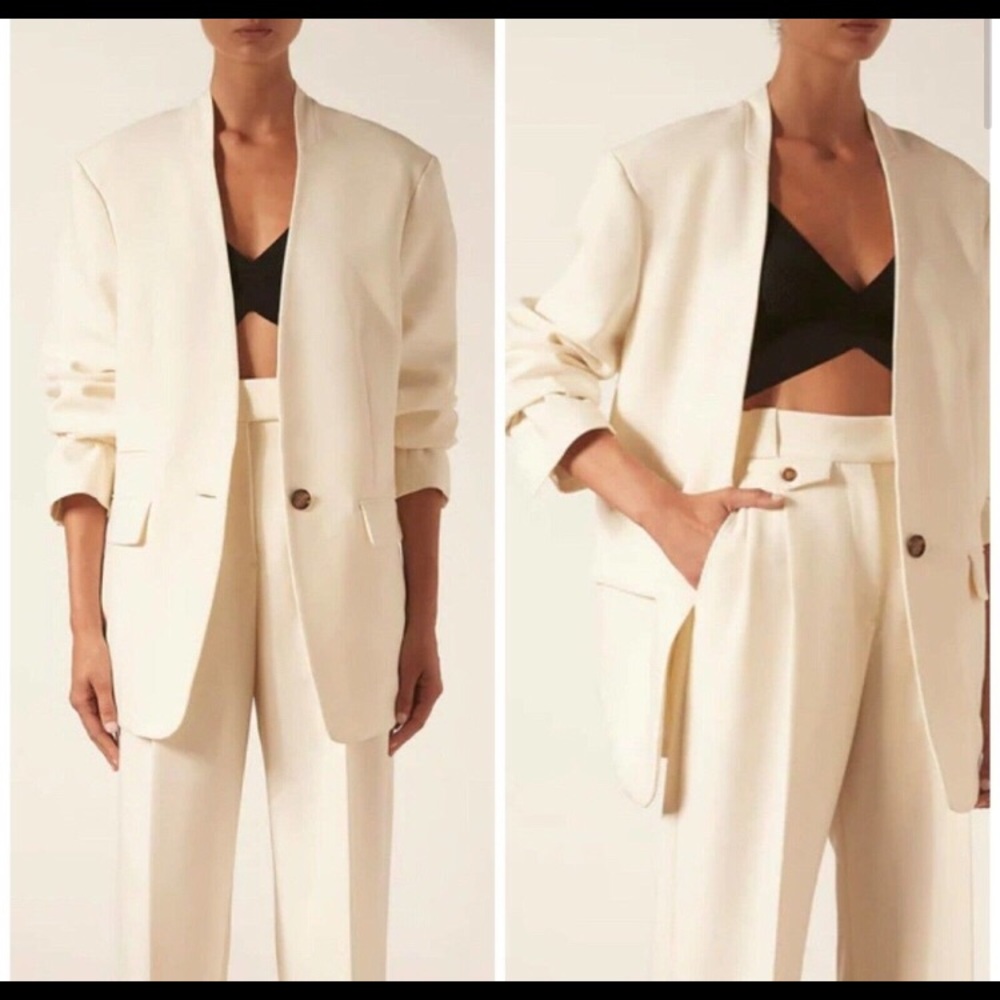 Shona Joy IRENA COLLARLESS OVERSIZED BLAZER size 4